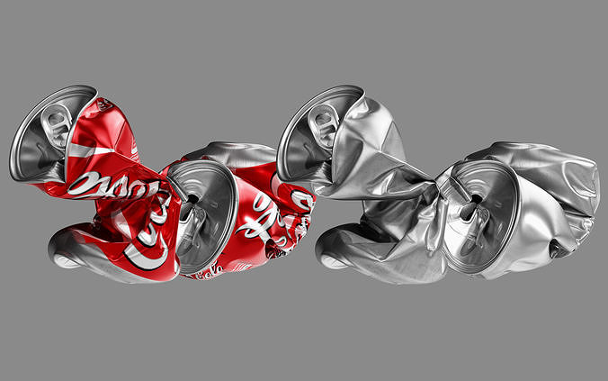 Crushed Soda Can 05 3D model