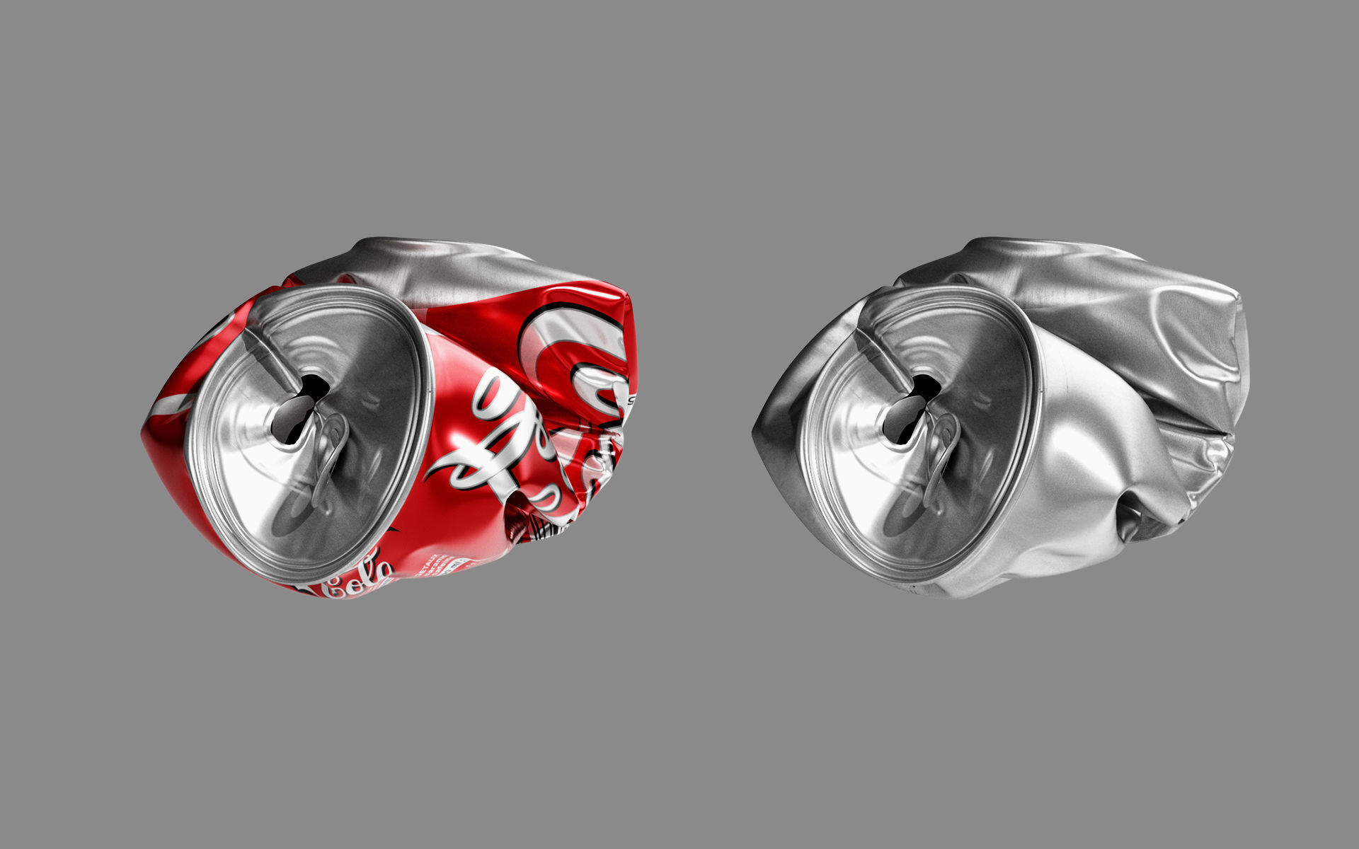 Crushed Soda Can 05 3D model_2