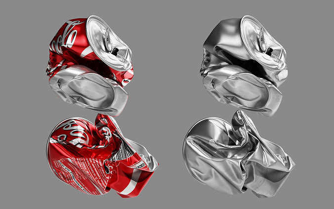 Crushed Soda Can 06 3D model