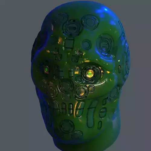 Gas mask helmet 3d model scifi Low-poly Low-poly 3D model