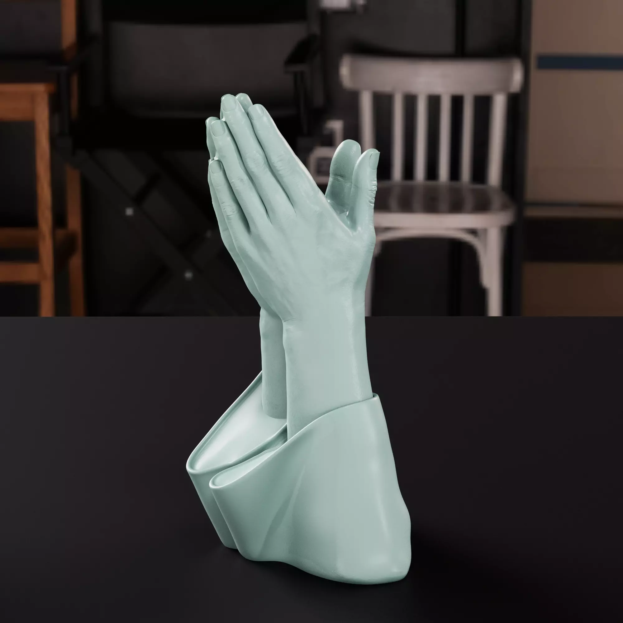 3D print Hands Praying vase 3D print model_0
