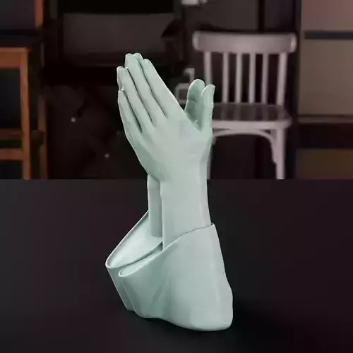 3D print Hands Praying vase