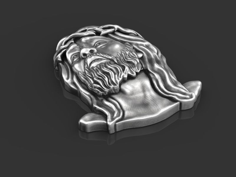 relief the head of Jesus 3d model for 3d printing 3D print model 3D print model_17