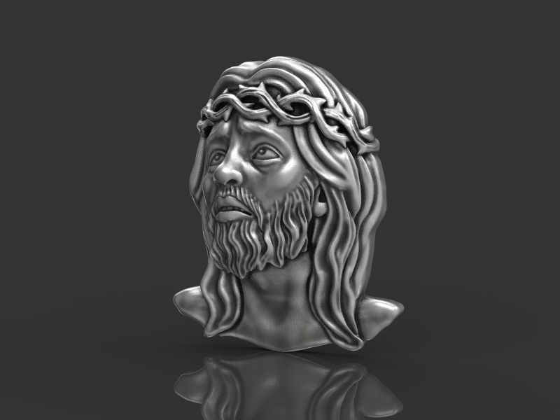relief the head of Jesus 3d model for 3d printing 3D print model 3D print model_3