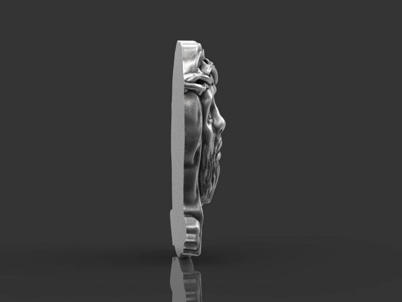 relief the head of Jesus 3d model for 3d printing 3D print model 3D print model_11