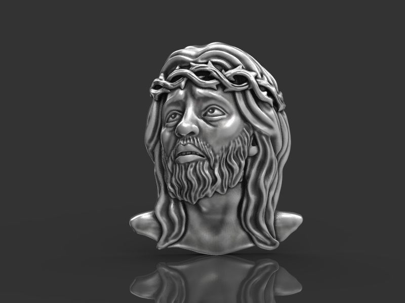 relief the head of Jesus 3d model for 3d printing 3D print model 3D print model_2