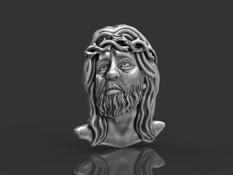 relief the head of Jesus 3d model for 3d printing 3D print model 3D print model_1