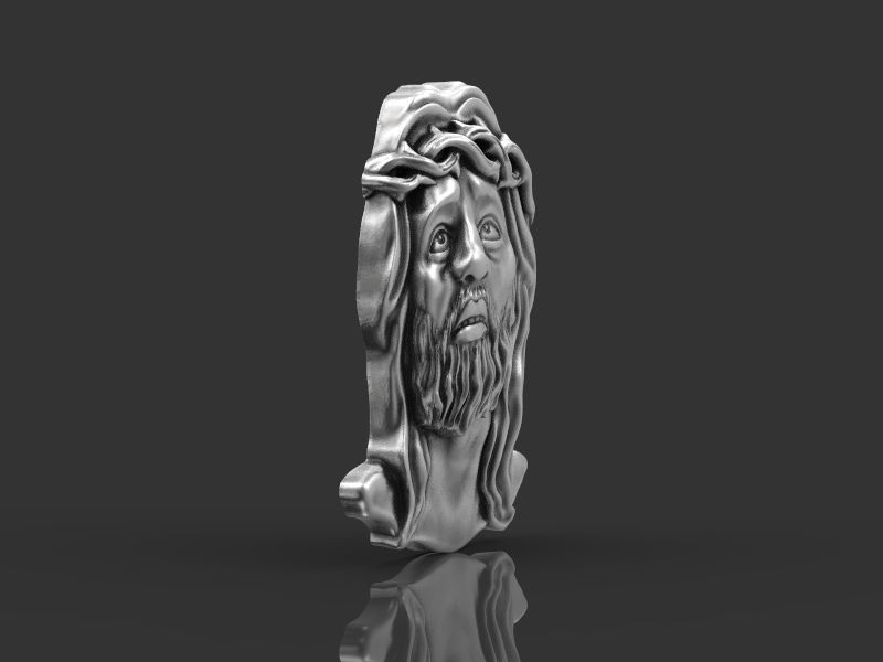 relief the head of Jesus 3d model for 3d printing 3D print model 3D print model_13