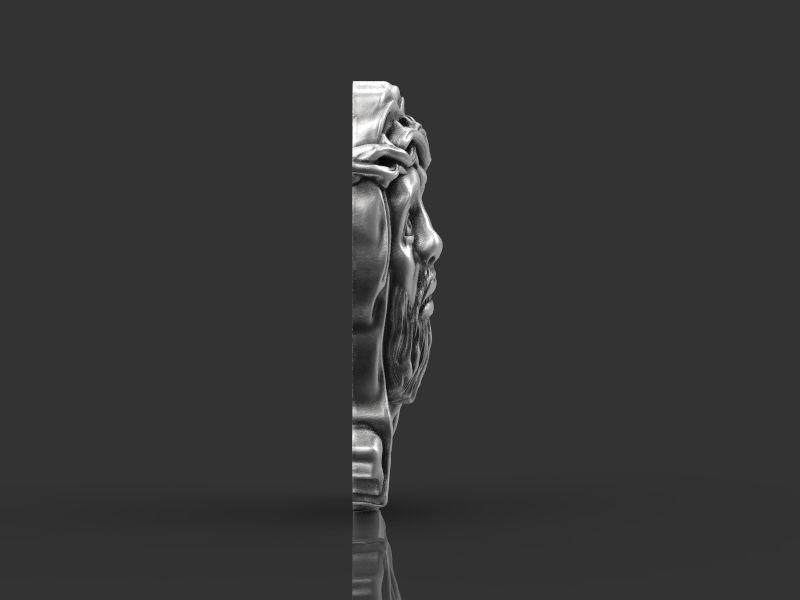 relief the head of Jesus 3d model for 3d printing 3D print model 3D print model_12