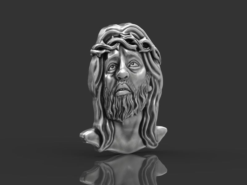 relief the head of Jesus 3d model for 3d printing 3D print model 3D print model_14