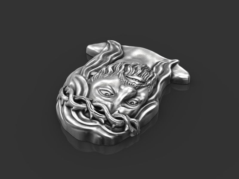 relief the head of Jesus 3d model for 3d printing 3D print model 3D print model_21