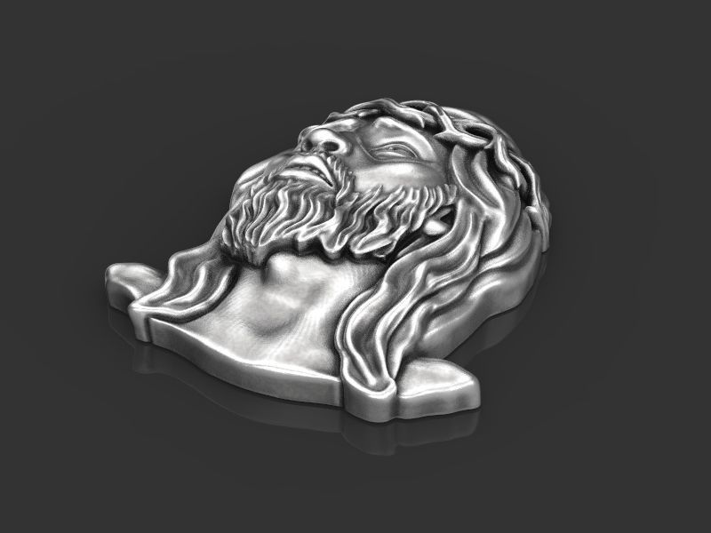 relief the head of Jesus 3d model for 3d printing 3D print model 3D print model_18
