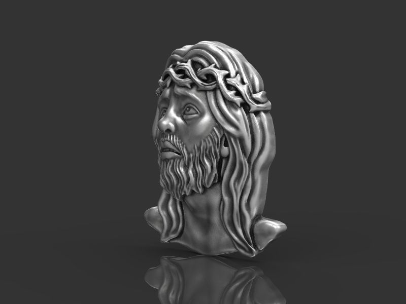 relief the head of Jesus 3d model for 3d printing 3D print model 3D print model_4