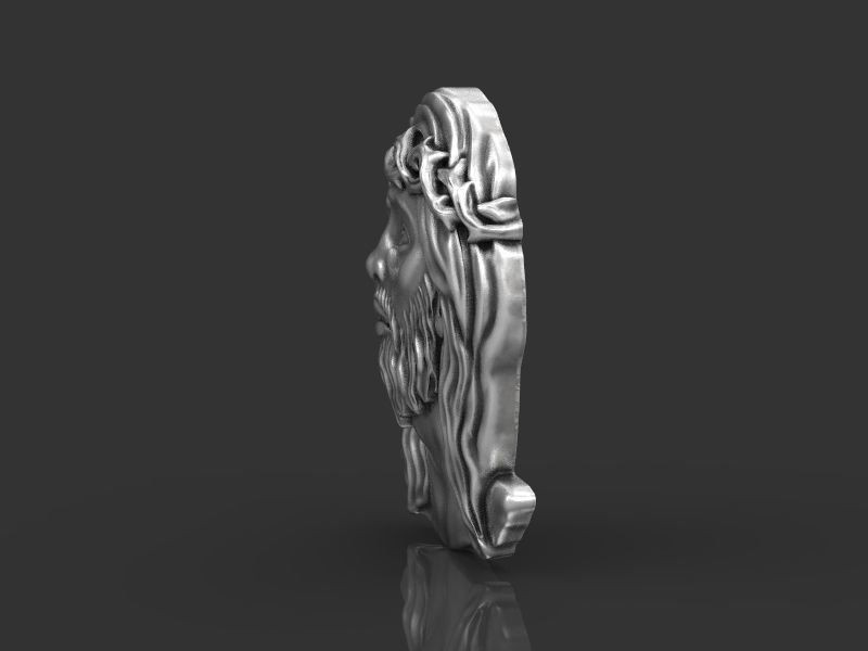 relief the head of Jesus 3d model for 3d printing 3D print model 3D print model_5