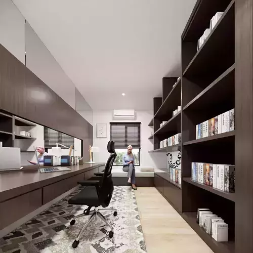 Interior workspace at home 3D model