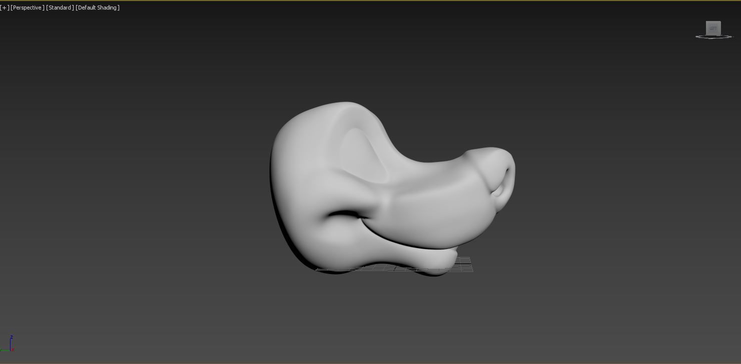 stylized dog head 3D print model_1