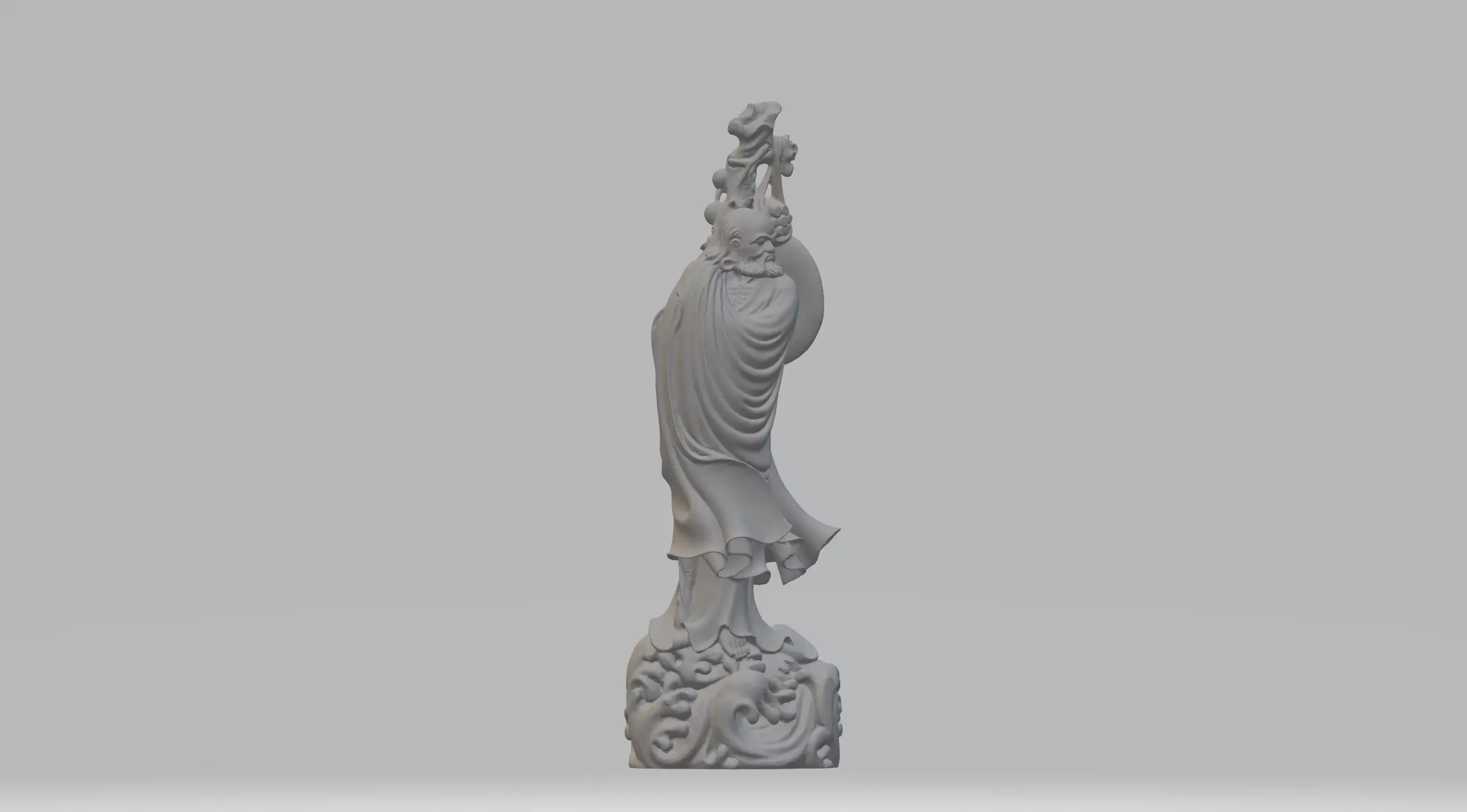 Bodhidharma 3D model asian statue 3D print model_0