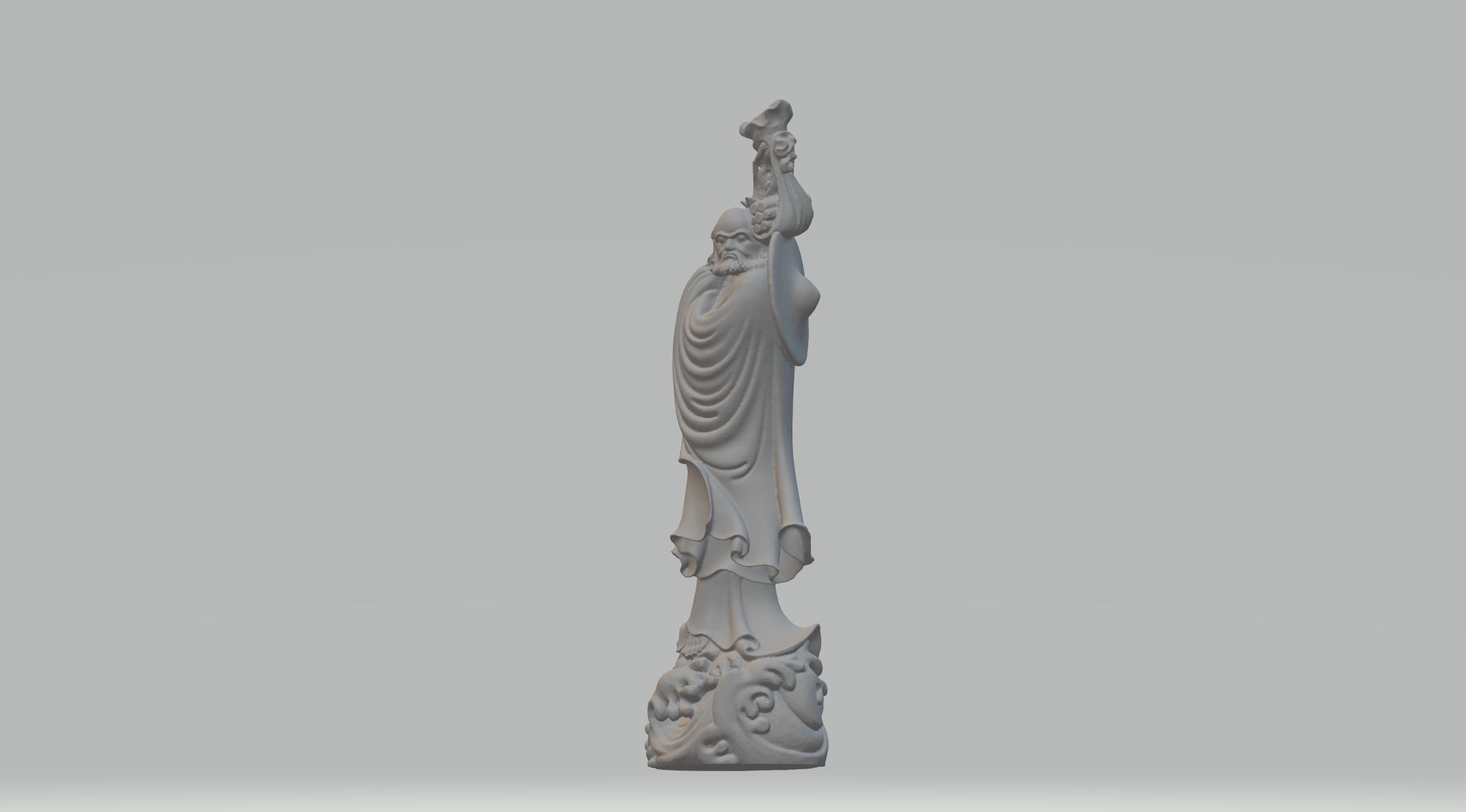 Bodhidharma 3D model asian statue 3D print model_1