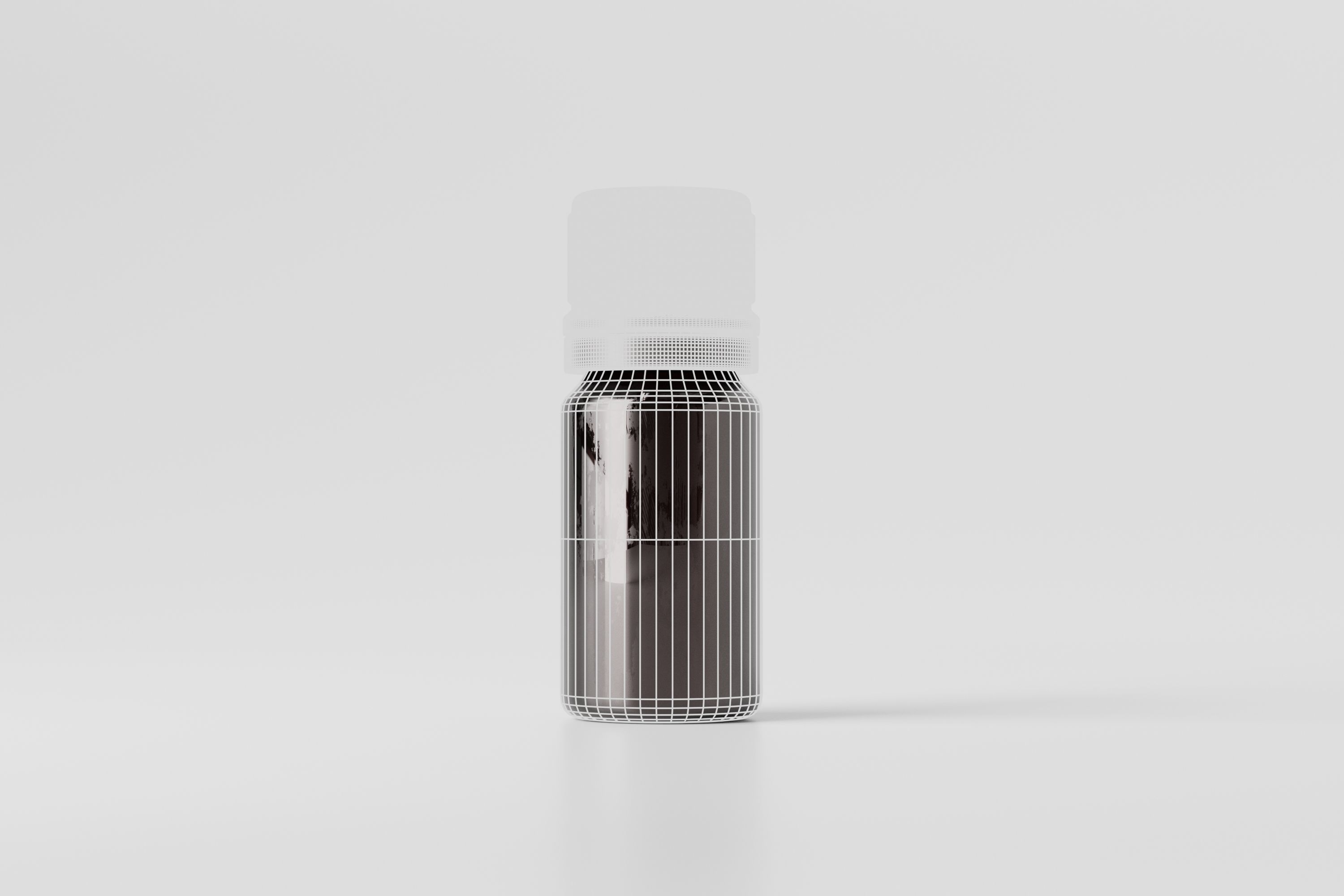 medicine bottle Low-poly 3D model_9