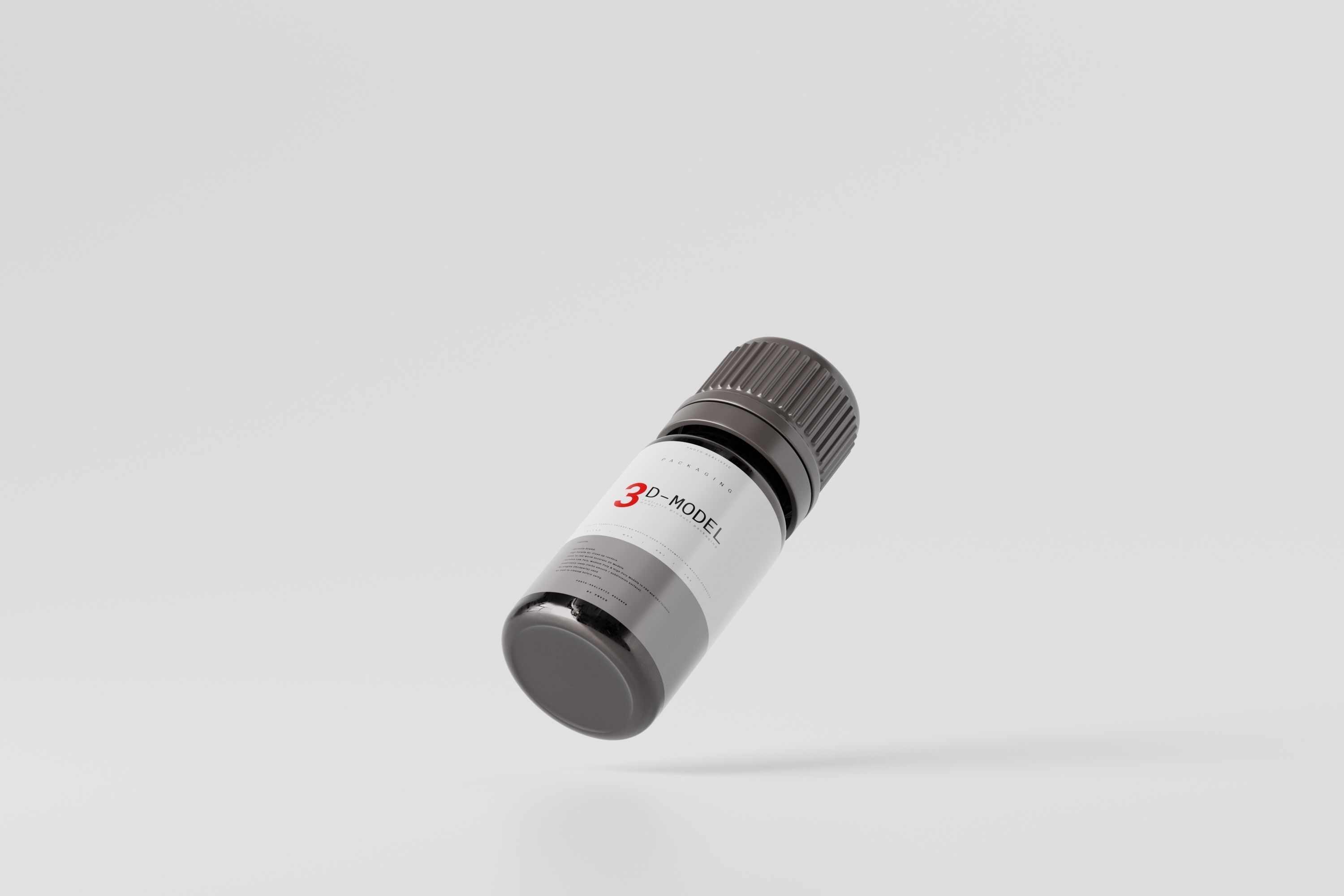 medicine bottle Low-poly 3D model_3