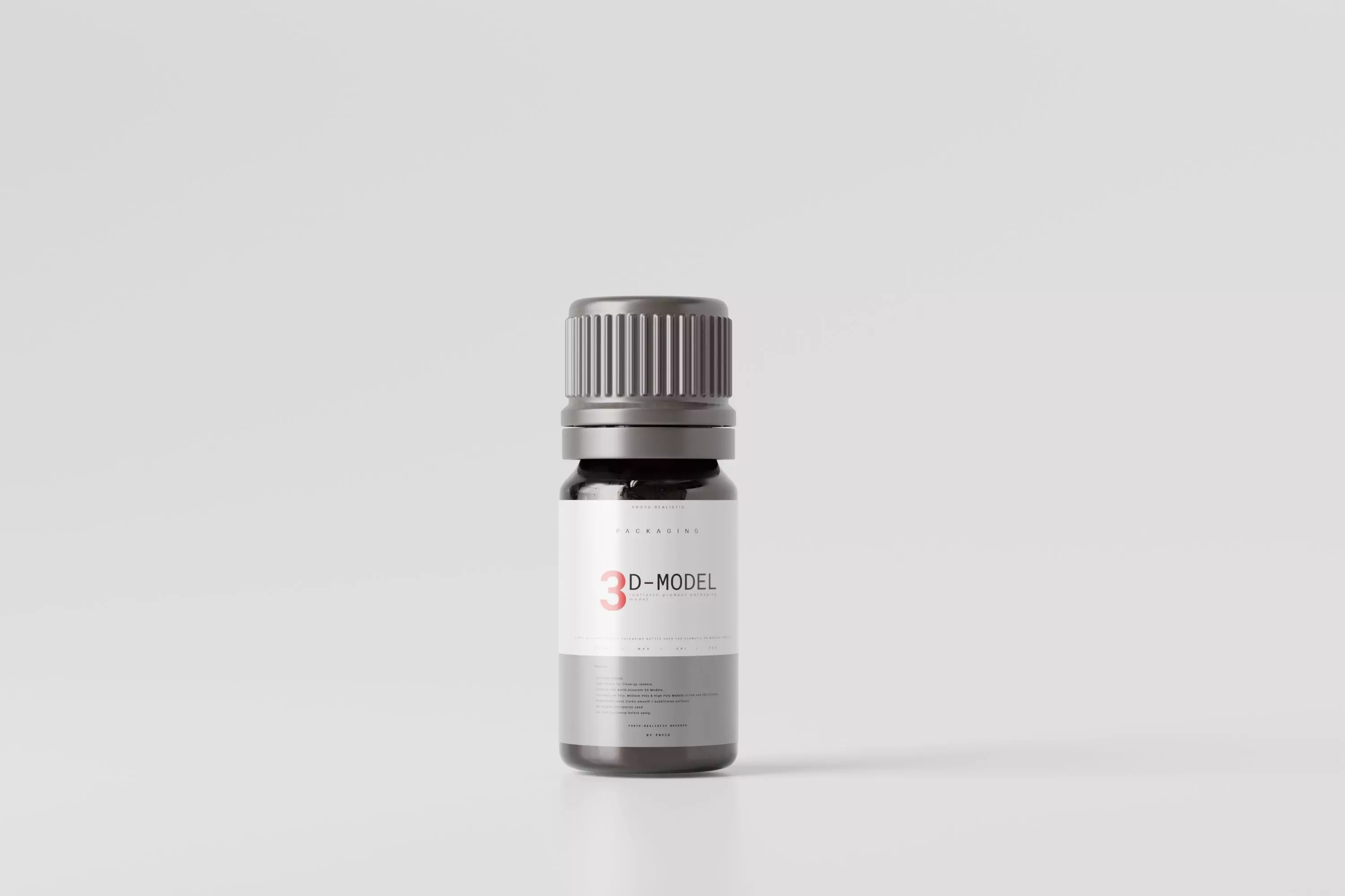 medicine bottle Low-poly 3D model_0