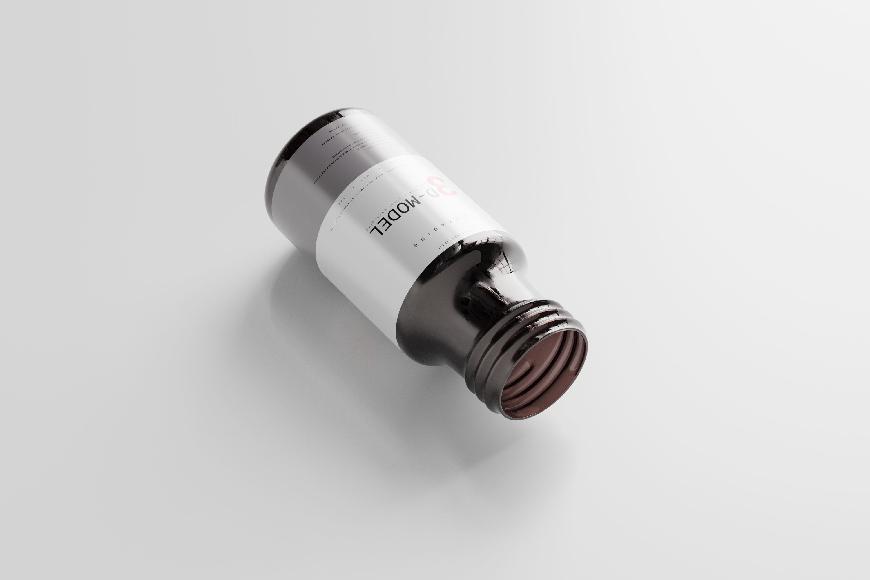 medicine bottle Low-poly 3D model_8