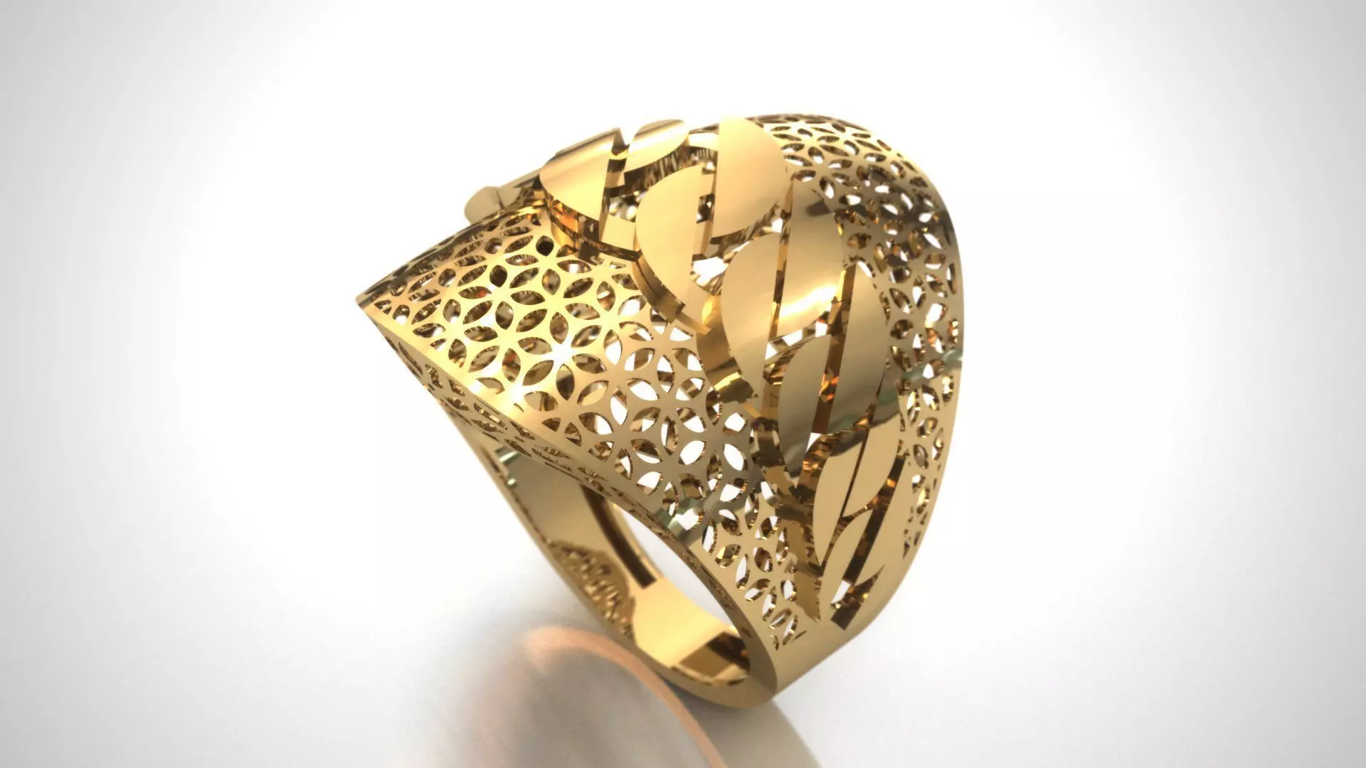 Light weight wide fusion chain ring 3D print model