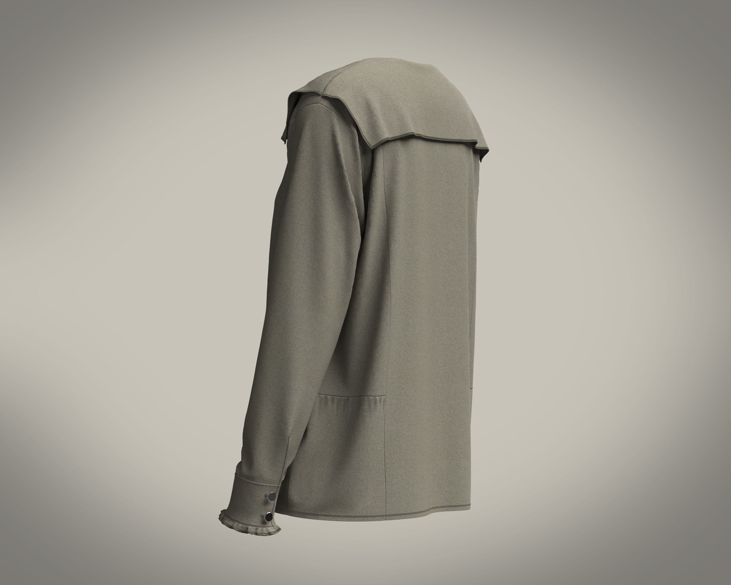 Ladies Long Sleeve Tops 3D model_4