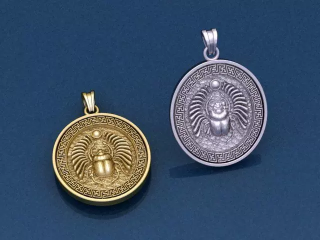 Scarab pendant 3D print model_0