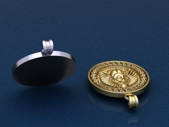 Scarab pendant 3D print model_1