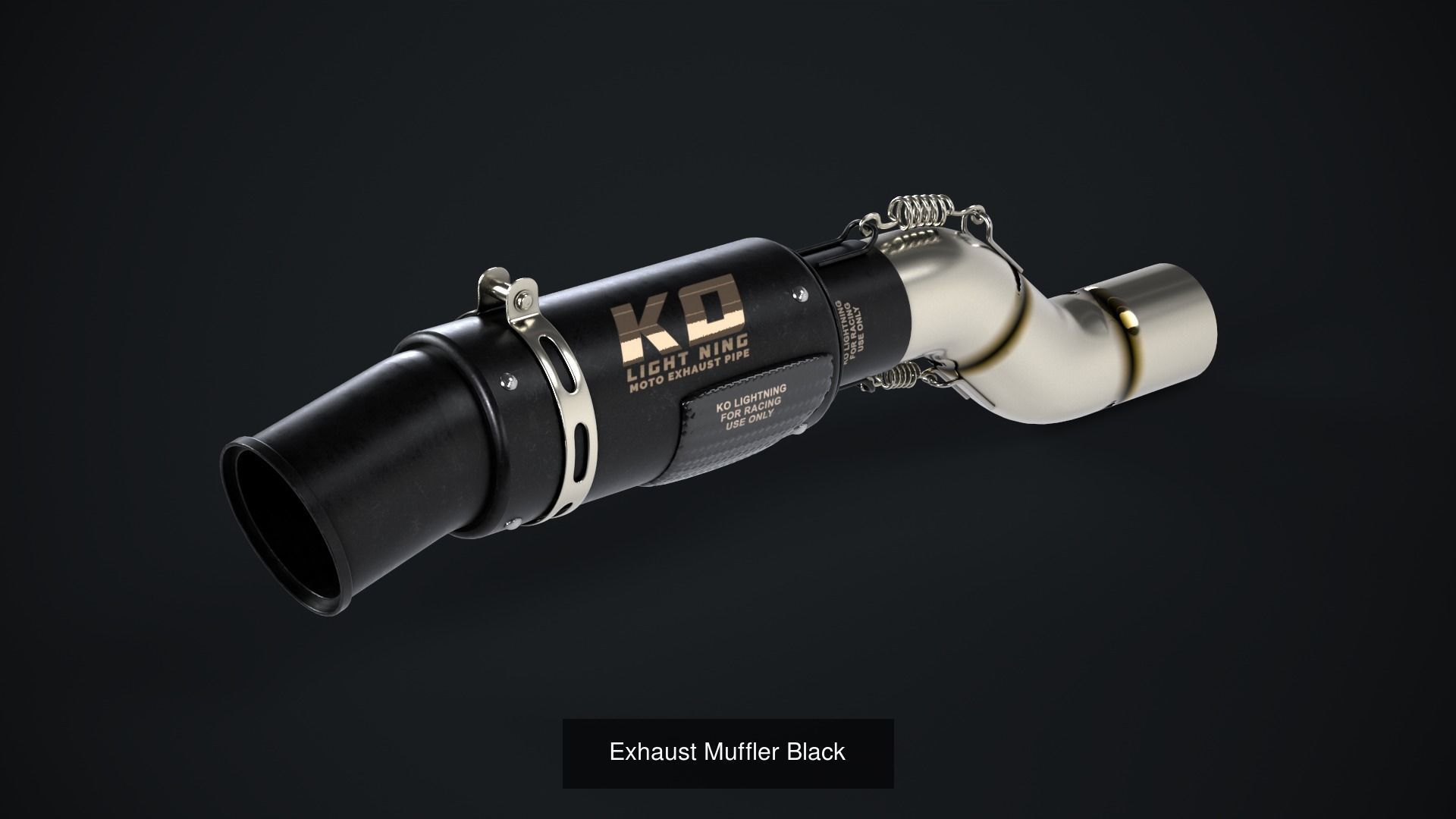 Exhaust Muffler Low-poly 3D model Collection _7
