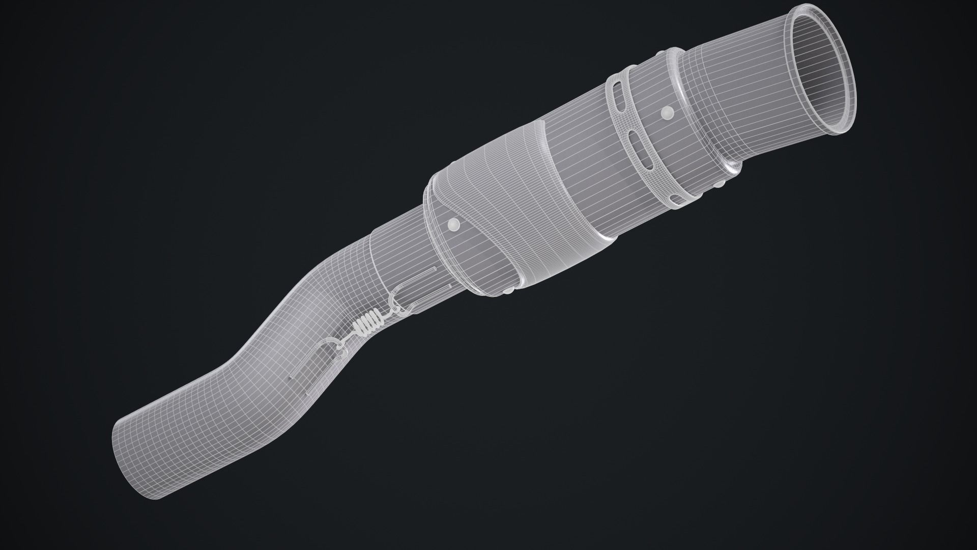 Exhaust Muffler Low-poly 3D model Collection _10