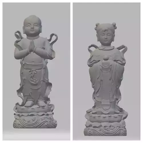 Male Fairy and Female Fairy 3D Models