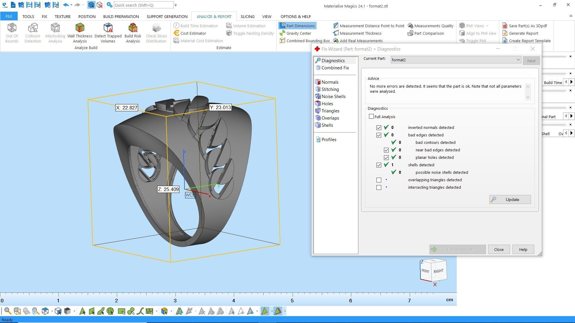 Light weight wide chain ring 3D print model_9
