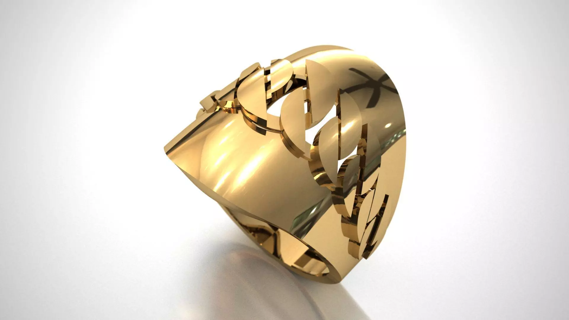 Light weight wide chain ring 3D print model_0