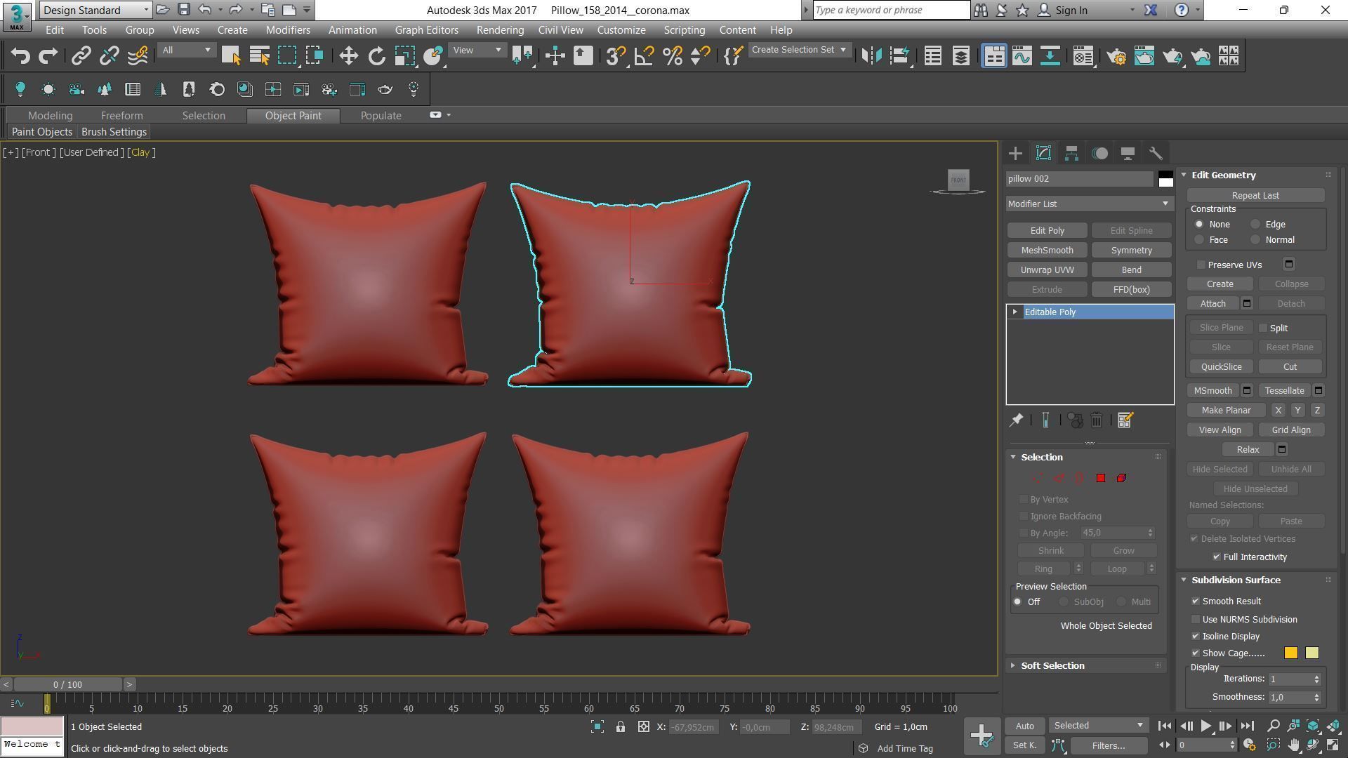 Decorative pillows Houzz set 158 3D model_20