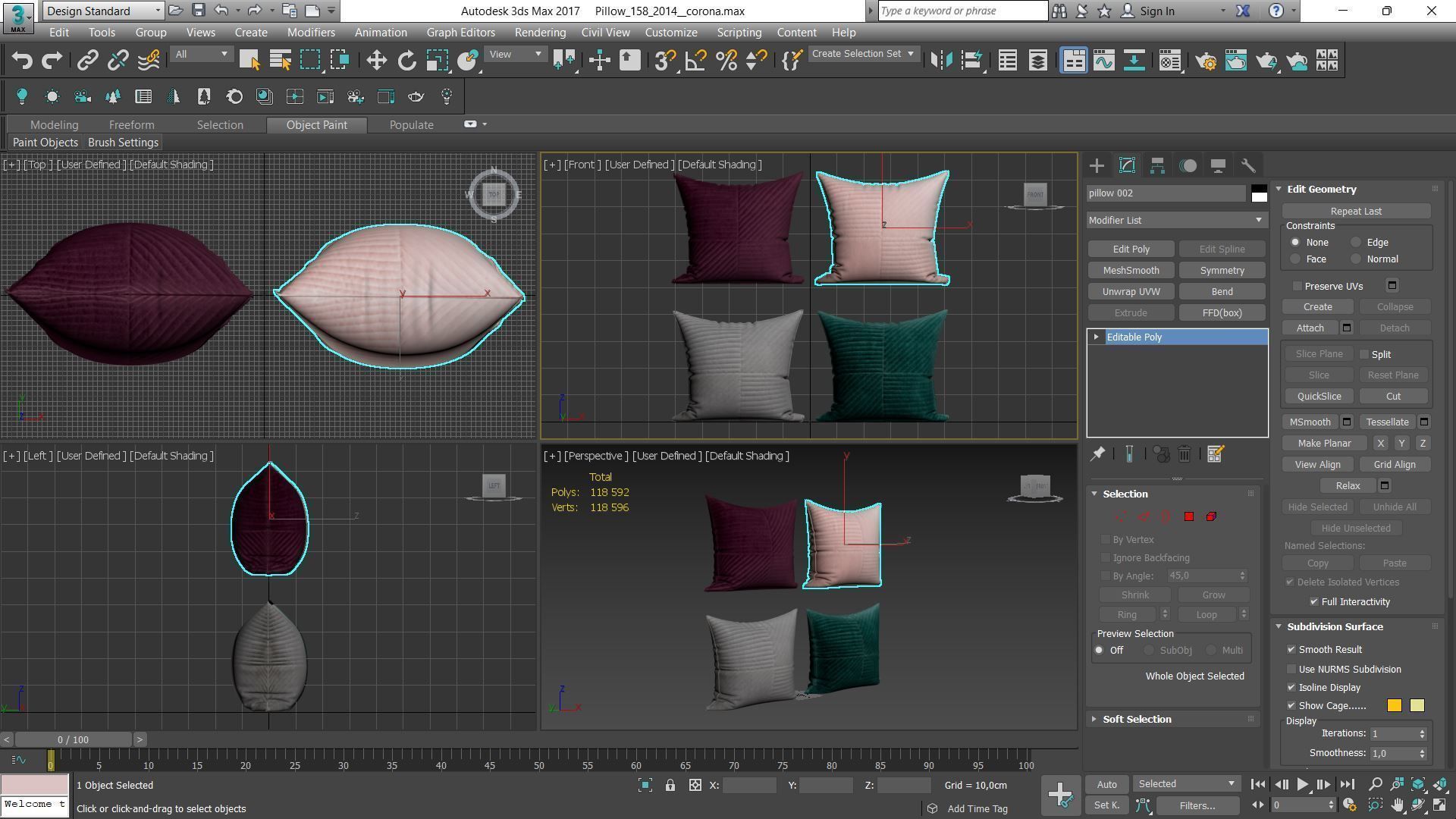 Decorative pillows Houzz set 158 3D model_14