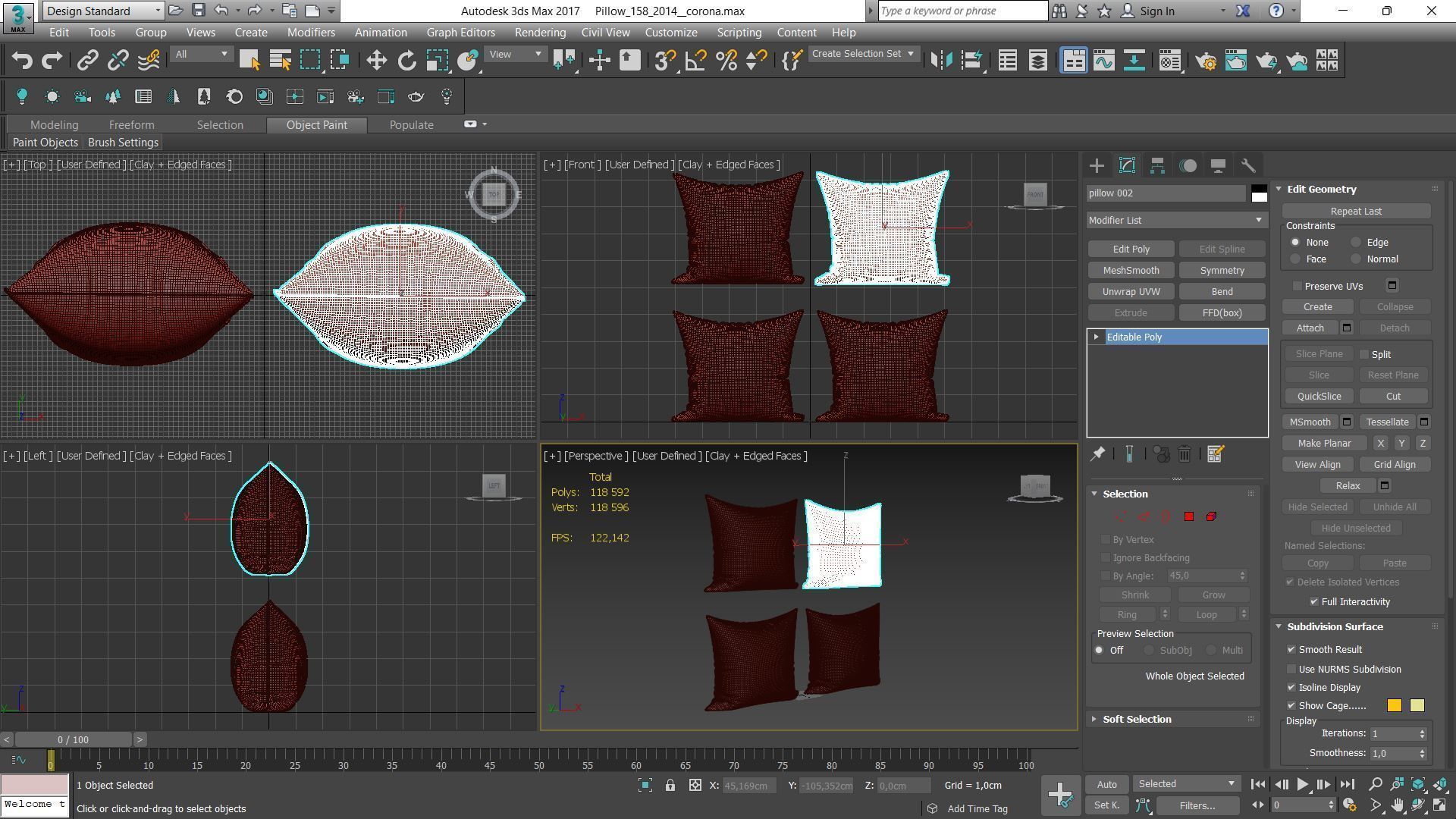 Decorative pillows Houzz set 158 3D model_17