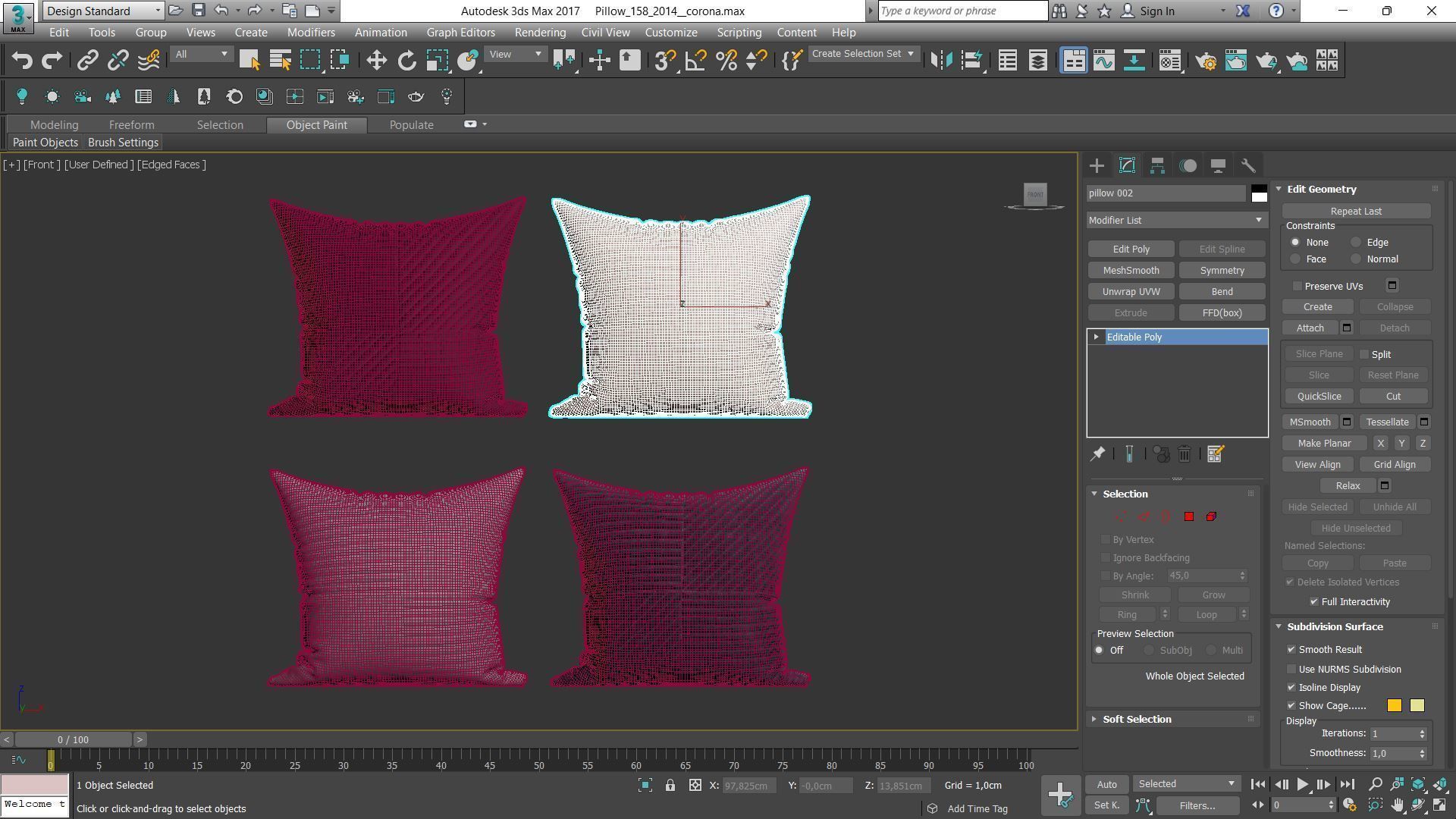 Decorative pillows Houzz set 158 3D model_19