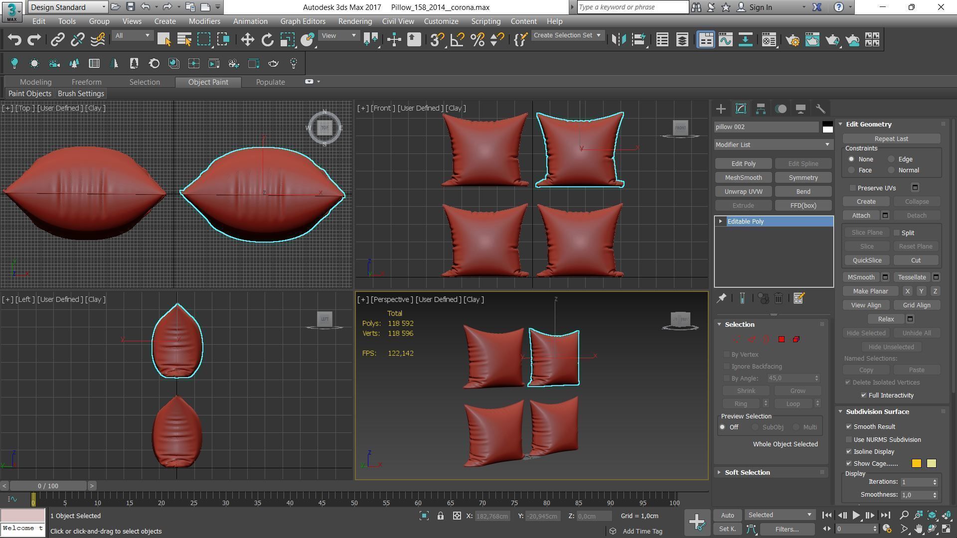 Decorative pillows Houzz set 158 3D model_16