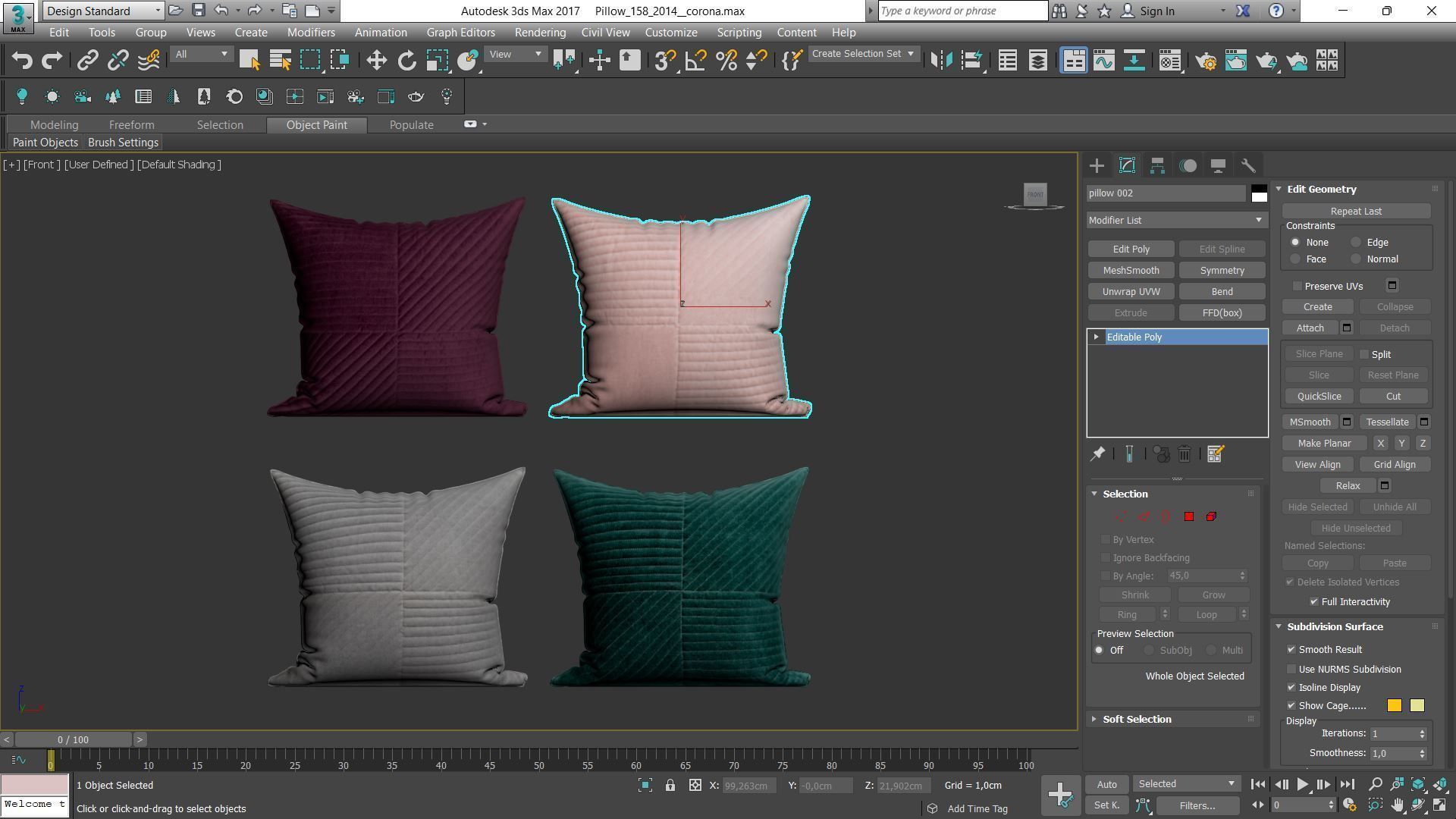 Decorative pillows Houzz set 158 3D model_18
