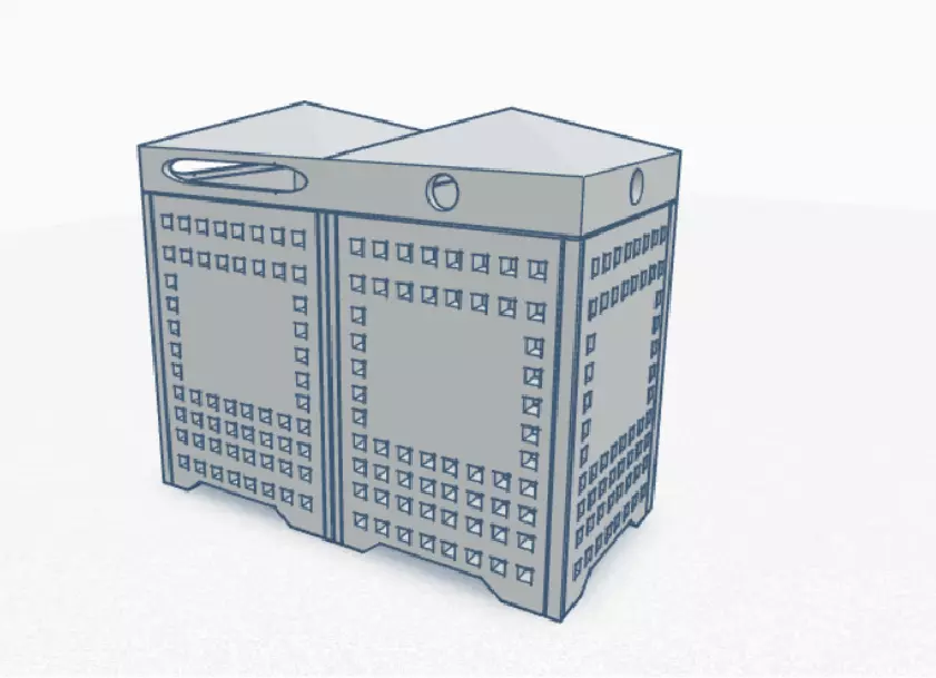 HO Scale Modern Rubbish Bin 3D print model