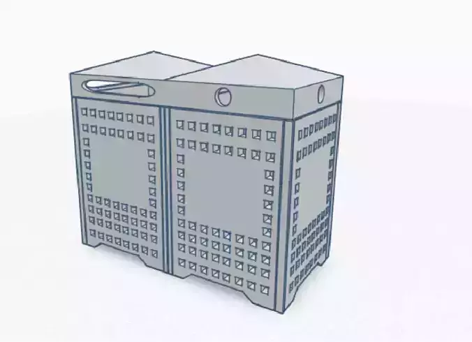 HO Scale Modern Rubbish Bin