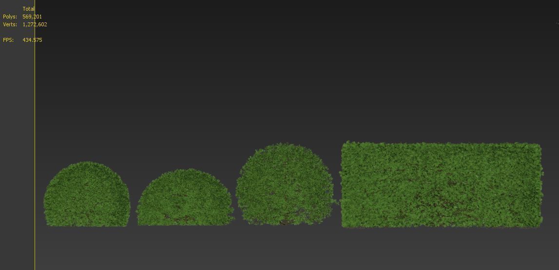 Buxus bush 3D model_7
