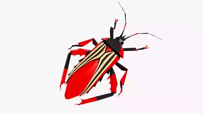 Bug low poly origami