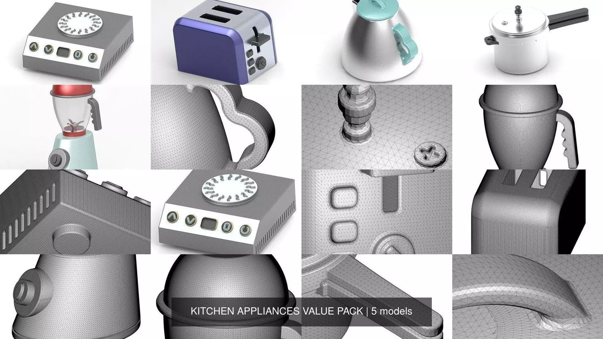 KITCHEN APPLIANCES VALUE PACK 3D Model Collection_0