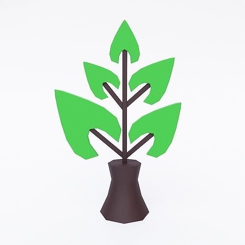 Toony tree 3d model  Low-poly 3D model