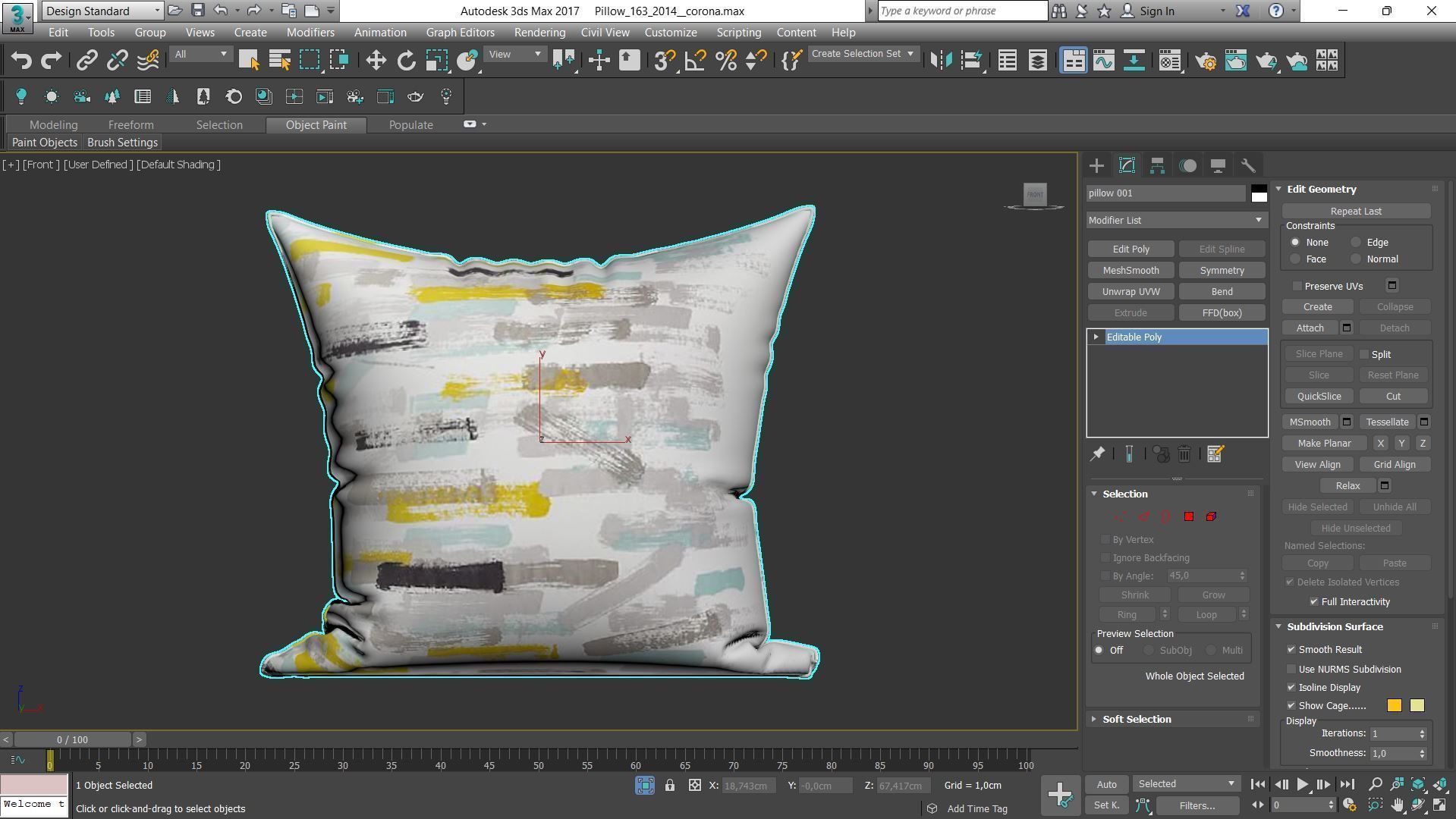 Decorative pillows Houzz set 163 3D model_2