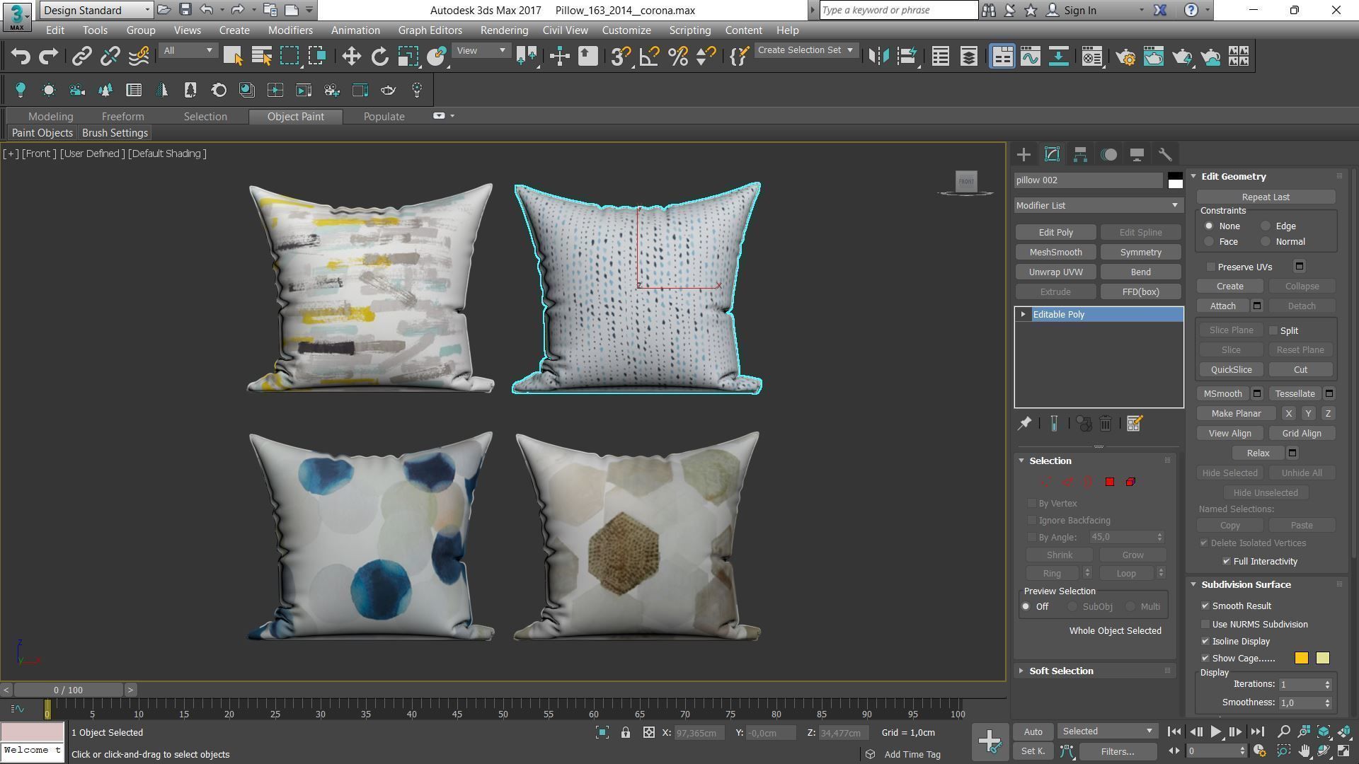 Decorative pillows Houzz set 163 3D model_18