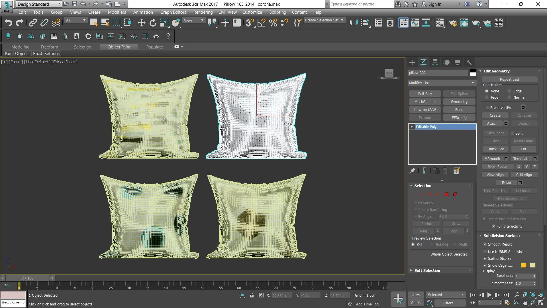Decorative pillows Houzz set 163 3D model_19